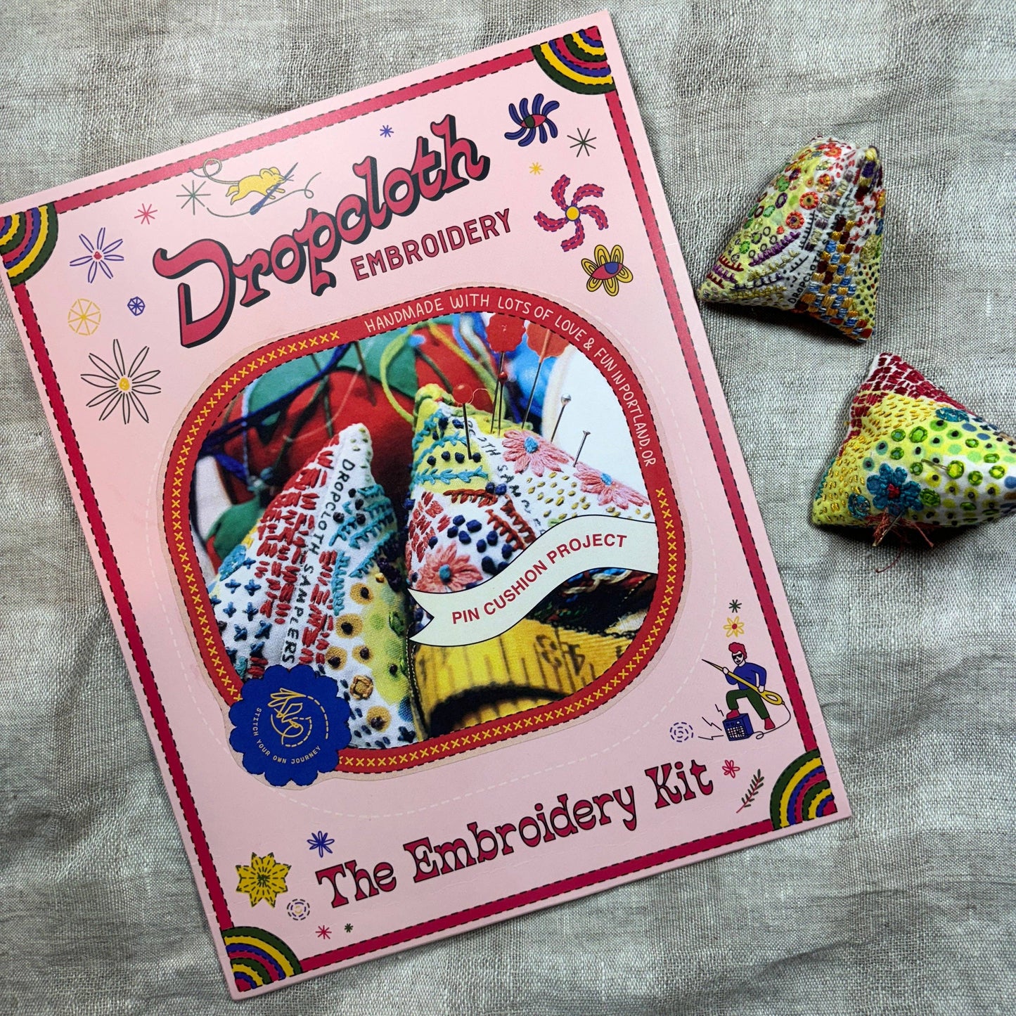Hand-Embroidered Pin Cushion Project Kit