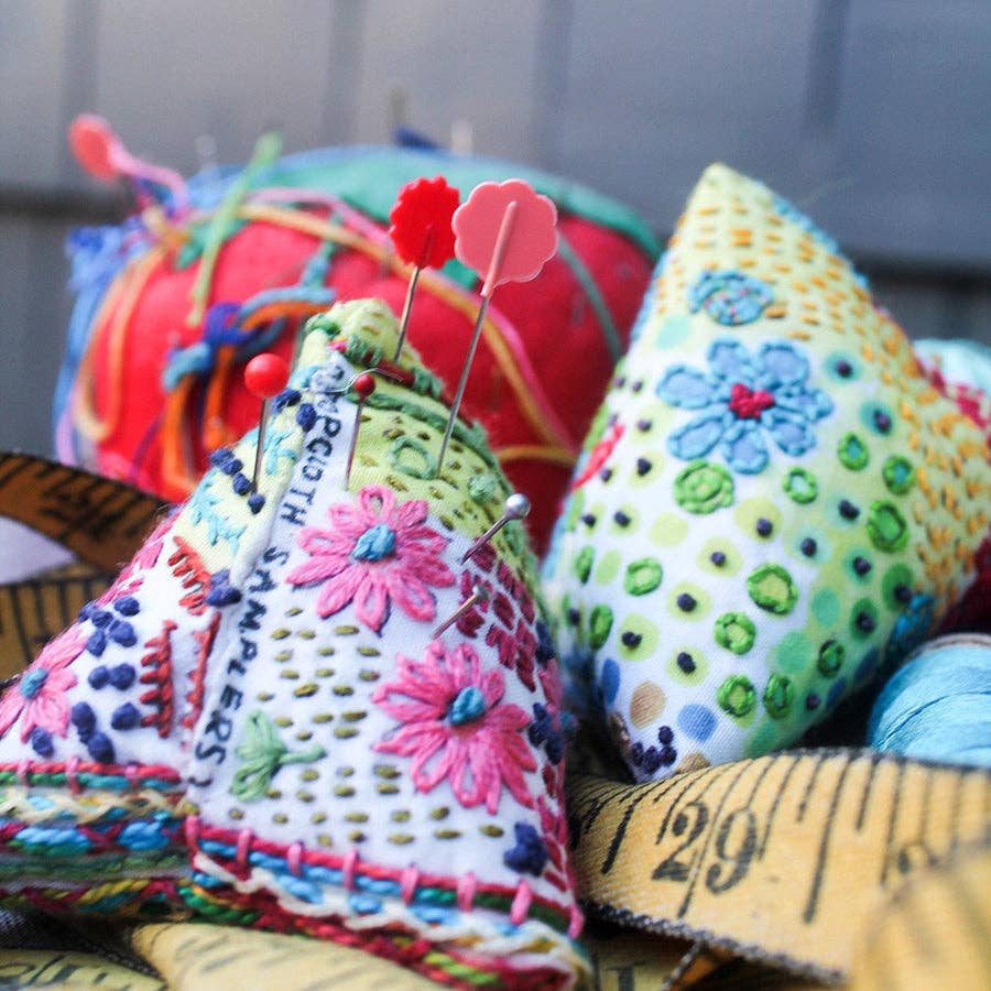 Hand-Embroidered Pin Cushion Project Kit