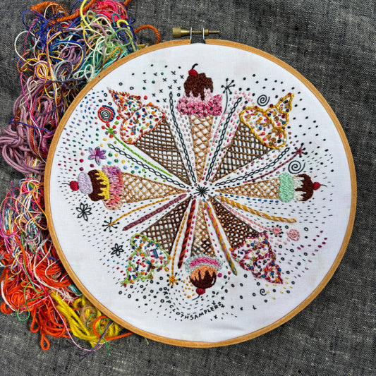 Complete Ice Cream Embroidery Kit