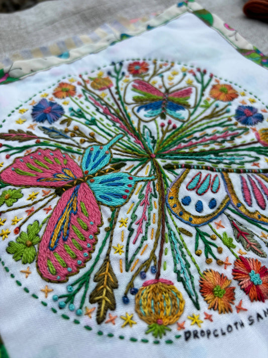Spring Fling Butterfly Embroidery Sampler